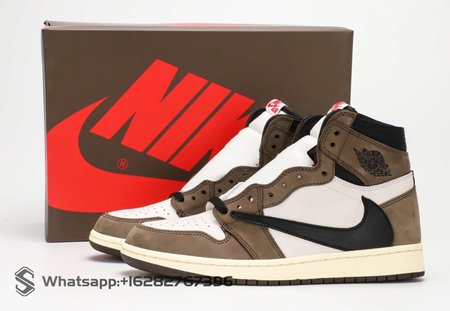 Travis Scott x Air Jordan 1 High CD4487-100 Size:36-48.5