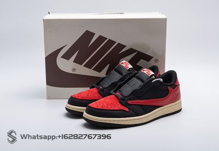 Travis Scott x Air Jordan 1 Low OG Black Red DM7866-061 Size 35-47.5