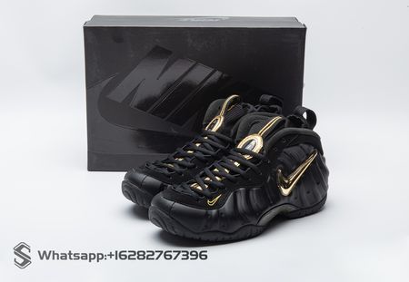 Nike Air Foamposite Pro Black Metallic Gold 624041-009 Size 41-46