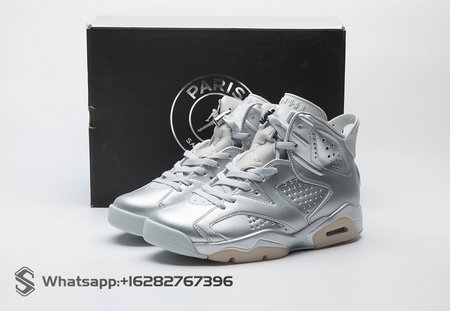 Jordan 6 Retro PSG Paris Saint-Germain Silver IQ5135-001 Size 40-47.5